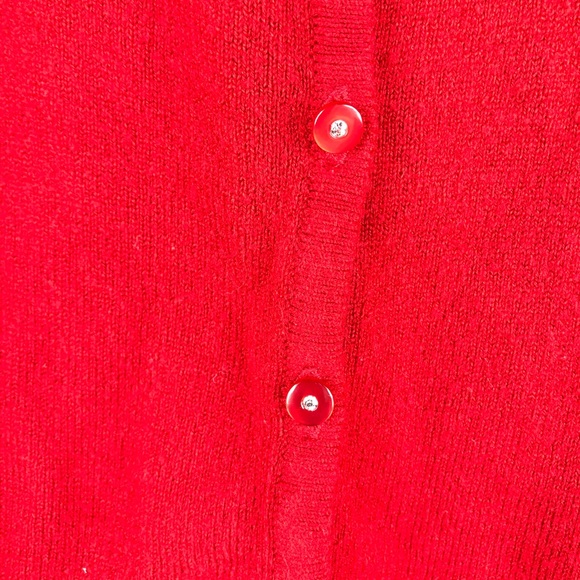 Karen Scott Womens Petite Bead Button Cardigan Red Size Extra Large main image 0